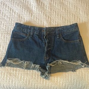 Free people dark Jean shorts